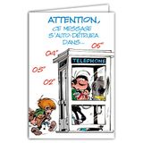 Gaston Lagaffe GLCT-0145 verjaardagskaart met motief spreuk Bombe Explosion telefoon
