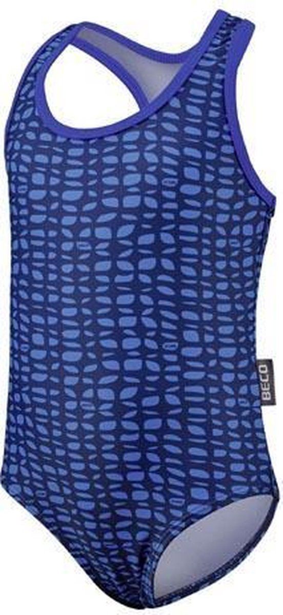 Beco badpak meisjes polyester/elastaan blauw/donkerblauw