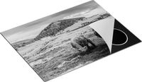 Chefcare Inductie Beschermer Twee Schotse Hooglanders - Zwart Wit - 71x52 cm