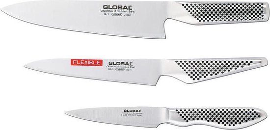 Global G-21138 3-delige messenset - Inox