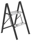 Merkloos Opstapje Opvouwbaar 2 treden Veiligheidsvergrendeling 66 x 48 x 40 cm