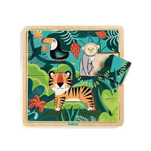 djeco - DJECOverstelbare puzzel en puzzel, puzzel, jungle-puzzel, meerkleurig (30)