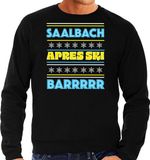 Bellatio Decorations Apres ski sweater heren - Saalbach - zwart - XL