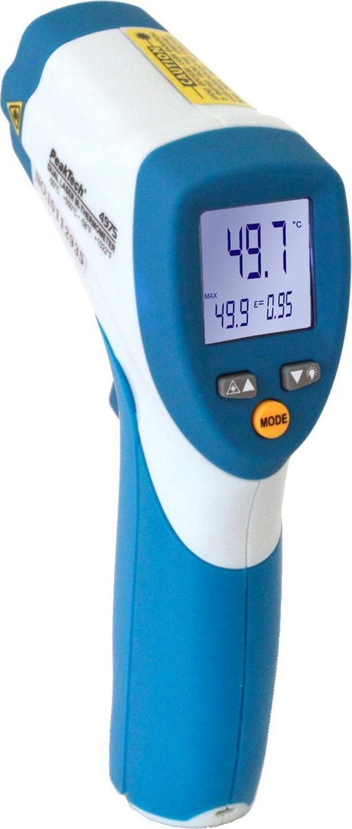 Peaktech 4975 Dual-laser pointer IR-thermometer, -50 ... + 650 ° C