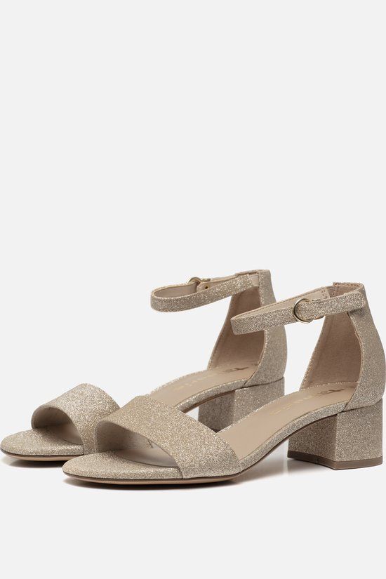 Tamaris Sandalen met hak goud Synthetisch - Dames - Maat 38