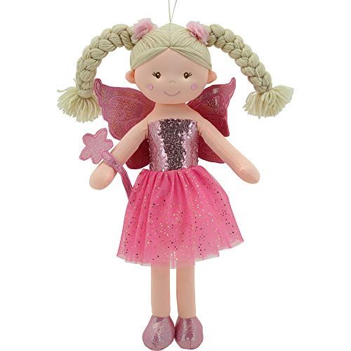 Sweety Toys 11841 Stoffpuppe Fee Plüschtier Prinzessin 60 cm pink