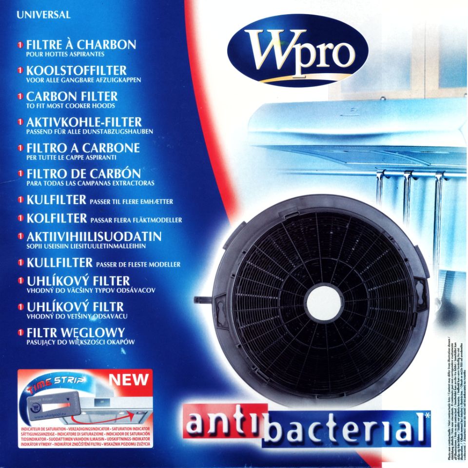 WPRO FAC549 Koolstoffilter D210 met montage clips
