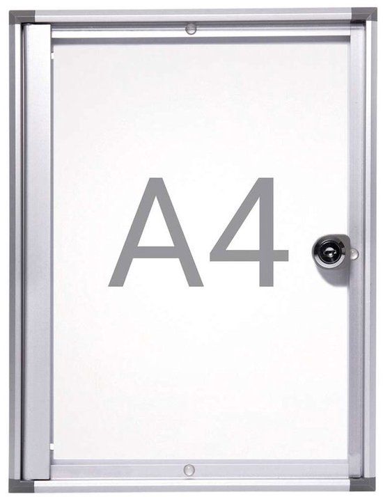 MAUL Extraslim Vitrine - zilver - 1 x A4 - Aluminium