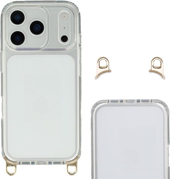 Selencia Hoesje met Afneembare Haakjes voor Koord - Geschikt voor Apple iPhone 17 Pro Max