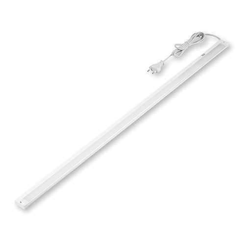 REV Led-onderkastverlichting voor keuken, 90 cm, 8 W, 620 lumen, 3000 K, platte keukenverlichting met sensor, eenvoudige montage, wit