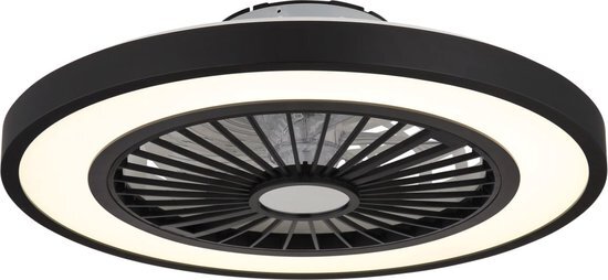 Blizzak Ventilator zwart/wit LED 3000-6500k 2080lm - Modern - Globo