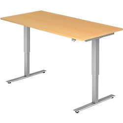 Hammerbacher Zit-sta bureau XMST Beuken 160 x 80 x 72-119 cm