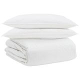 VidaXL Dekbed set met kussen 3 st Wit Donsveer