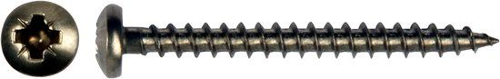 pgb-Europe PGB-FASTENERS Spaanplaatschroef panhead Ø 4,0x16 A2 Pz2