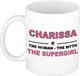 Bellatio Decorations naam cadeau mok - Charissa - Woman Myth Supergirl - koffiemok - 300 ml - collega - moederdag