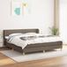 Maison Exclusive - Sommier à lattes de lit avec matelas taupe 160x200 cm tissu