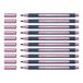 Schneider ML05001121 Metallic rollerball pennen (lijndikte 0,4 mm, hoogmetalen inkt, sneldrogend, behuizing van 88% biogebaseerde kunststof), 10 stuks in de kleur roze metallic