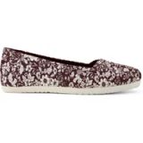 TOMS Ballerina donkergroen / bourgogne / zwart / wit