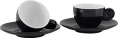 Gimex Solid Line Espresso set Zwart & Wit 85 ml 2 Stuks