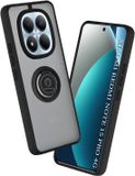 Techsuit Glinth Back Cover met ring en magneet voor Xiaomi Redmi Note 15 Pro 4G - Zwart