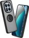 Techsuit Glinth Back Cover met ring en magneet voor Xiaomi Redmi Note 15 Pro 4G - Zwart