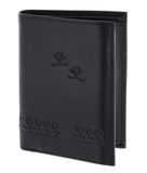 oxmox Leren portemonnee Leather RFID Protect Kombibörse Jumping Jack Embossed Black zwart
