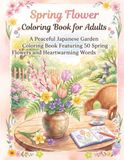 Spring Flower Coloring Book for Adults: A Peaceful Japanese Garden Coloring Book Featuring 50 Spring Flowers and Heartwarming Words