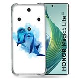 Cokitec Beschermhoes voor Honor Magic 5 Lite Animal Dolfijn Duo