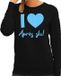 Bellatio Decorations Apres ski sweater dames - I love Apres ski - zwart - glitter blauw - wintersport XXL