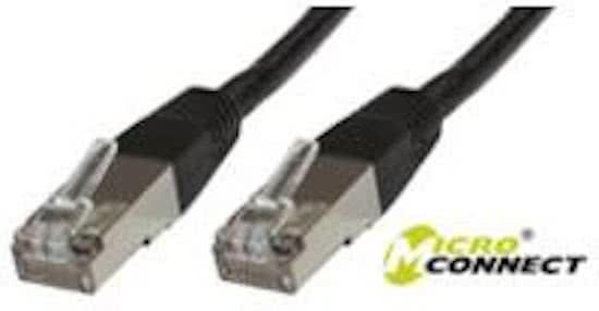 MicroConnect SSTP CAT6 0.5M 0.5m Zwart netwerkkabel