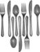 Merkloos Haza-Witbaard Kunststof Bestek Party/BBQ Glitter - 72 Delig - Zilver