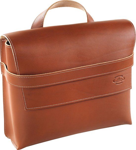 Monte Grappa Leather Single Pannier Bag - Brandy - 4L