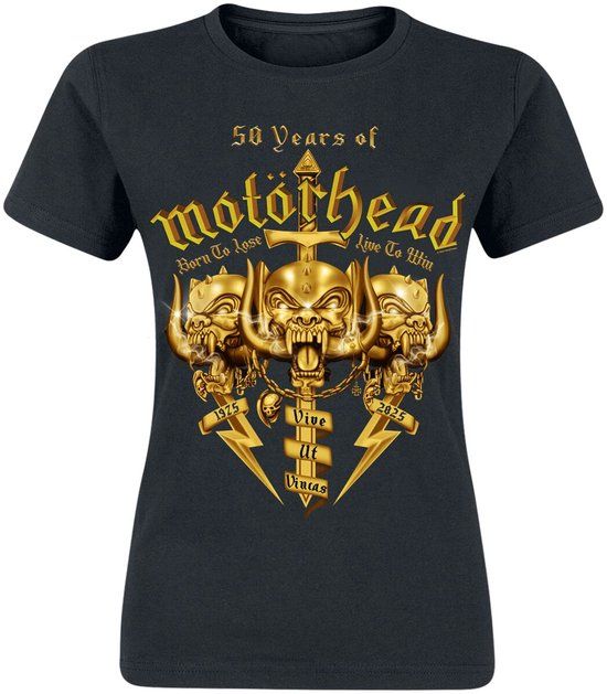 Motörhead 50 Years Of Motörhead Dames T-shirt - zwart - S