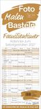 Foto-Malen-Basteln Familientimer gold 2027: Familienplaner mit 4 Spalten als Fotokalender zum Selbstgestalten. Familienkalender mit Ferienterminen und festem Bastelpapier.