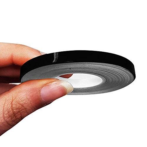 4R Quattroerre.it 10468 Trim Strepen Zelfklevende strips voor Auto's, Zwart, 5 mm x 10 mt