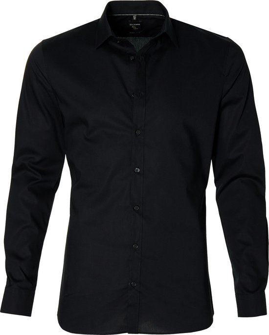 OLYMP No. Six Super Slim Fit Overhemd - Zwart - Maat 39