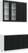 vidaXL Bloc cuisine KALMAR 4 pcs Noir Bois transformé