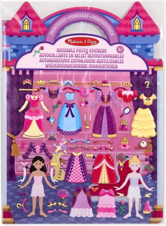 Melissa & Doug Herbruikbare Puffy Sticker Speels - Prinses