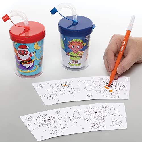 Baker Ross FC148 Kerst kleur in bekers voor kinderen - 3 stuks