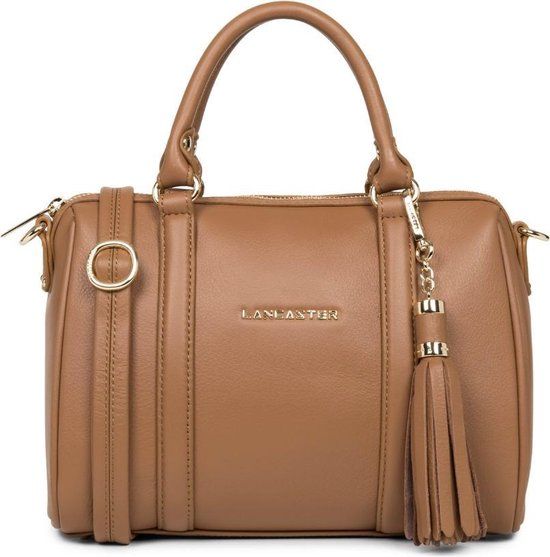 Lancaster Paris Mademoiselle Ana Handtas - Camel - Leer - 14 inch - Vrouwen
