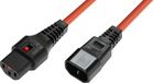 IEC MicroConnect PC938 electriciteitssnoer Oranje 1 m C13 stekker C14 stekker