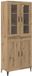 vidaXL Highboard Artisan Eiken 69,5 x 34 x 180 cm Bewerkt hout