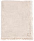 Jollein Deken Wieg Jersey 75x100cm - Fringe Stripe Biscuit/Ivory - GOTS