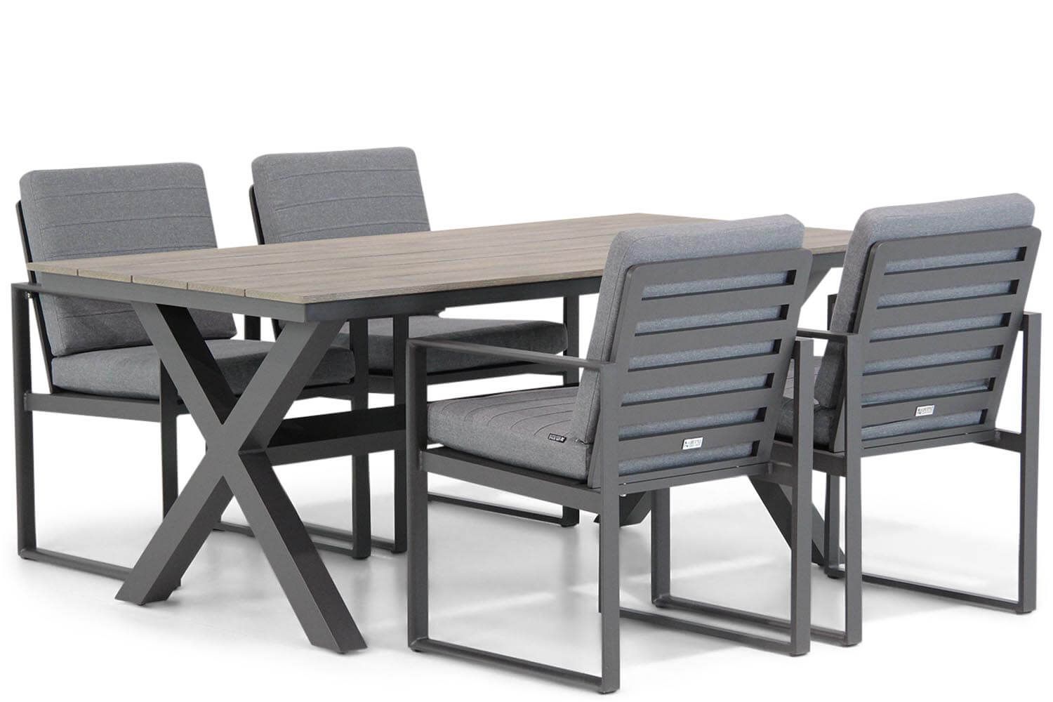 Santika Furniture Santika Zaga/Forest 180 cm dining tuinset 5-delig