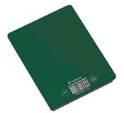 ZASSENHAUS Digitale keukenweegschaal met max. 5 kg in stappen van 1 g, hoogwaardige huishoudweegschaal met 2 batterijen inbegrepen, 16,5 × 21,5 × 2 cm, Deep Forest