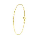 Lucardi Dames armband met fantasie schakels - 9 karaat - Armband - Cadeau - 19 cm - Geelgoud