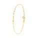 Lucardi Dames armband met fantasie schakels - 9 karaat - Armband - Cadeau - 19 cm - Geelgoud