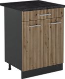 Vicco Keukenonderkast R-Line, Artisanaal eiken/Antraciet, 60 cm