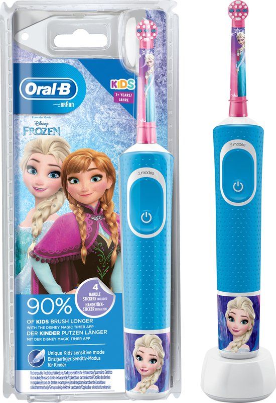 Oral-B Kids Frozen Elektrische Tandenborstel - Blauw/Wit - 2 Jaar Garantie