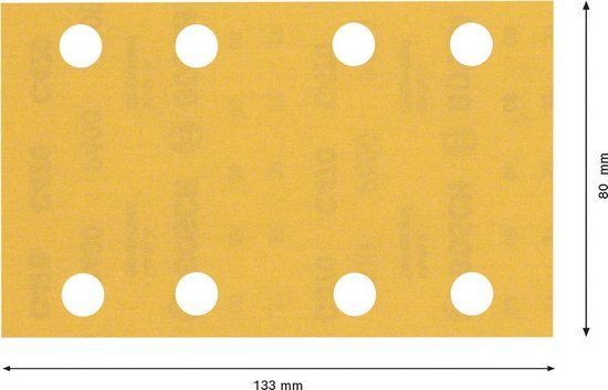 Bosch EXPERT C470 - Oscillerend schuurpapier - 133 x 80 mm - Korrel 400 - 10 stuks